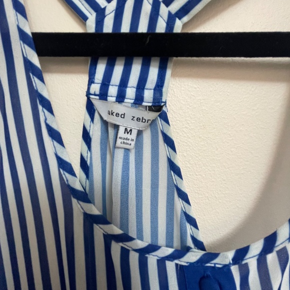 Blue and white dressy tank - Picture 4 of 5